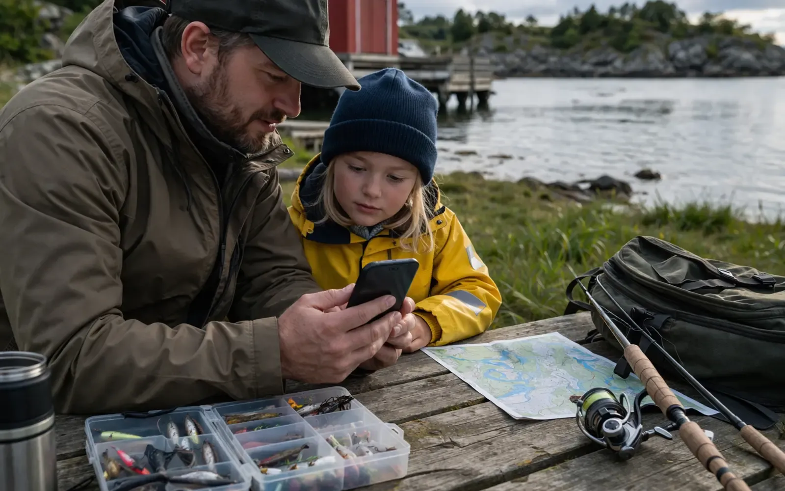 Illustrasjonsbilde for seksjonen Slik velger du riktig fiskekort første gang i artikkel om Fiske regler barn Norge: hva kan barn gjøre gratis og hva må sjekkes?