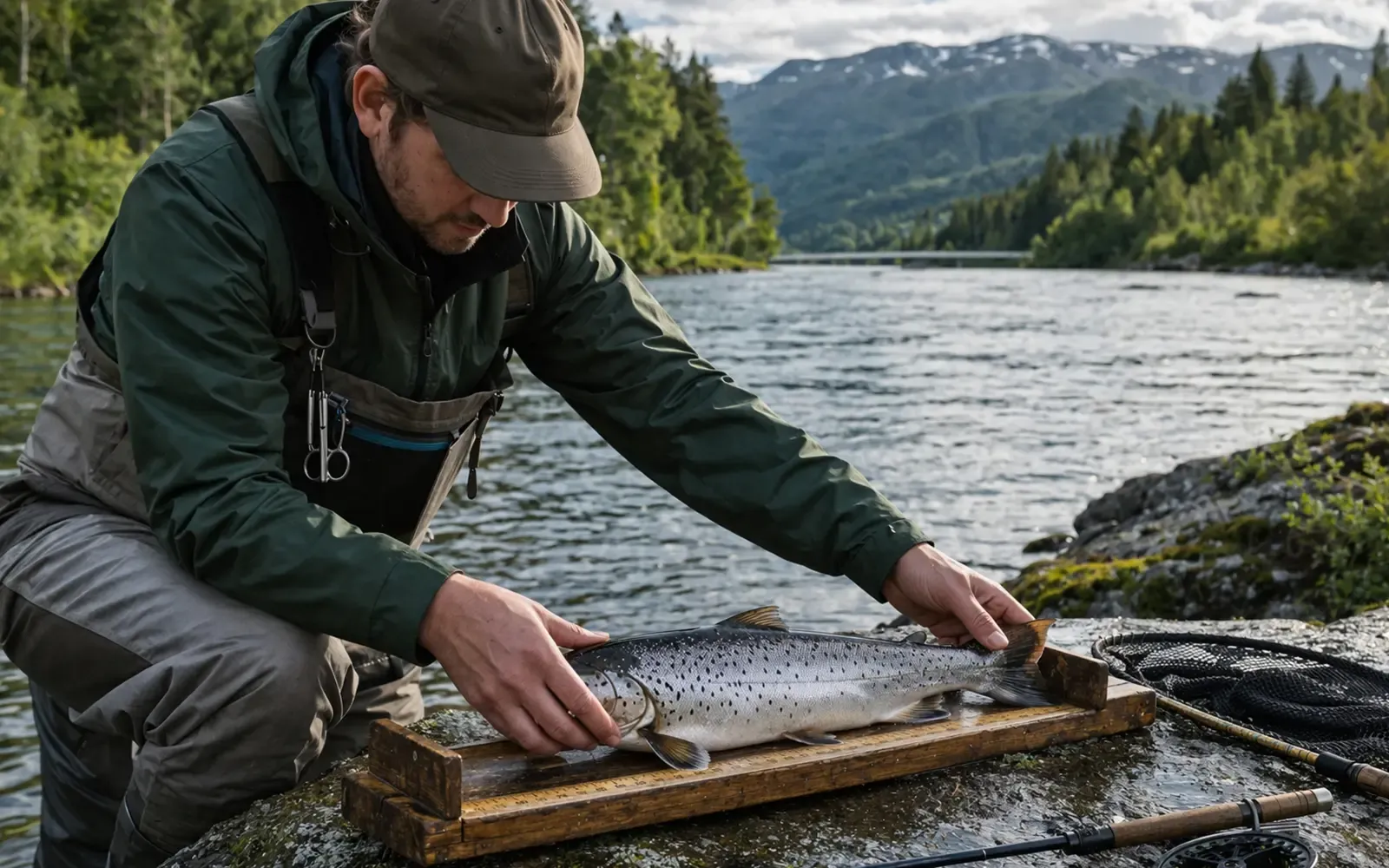 Illustrasjonsbilde for artikkel om Minstemål på fisk i Norge 2026: torsk, ørret, sjøørret og kveite