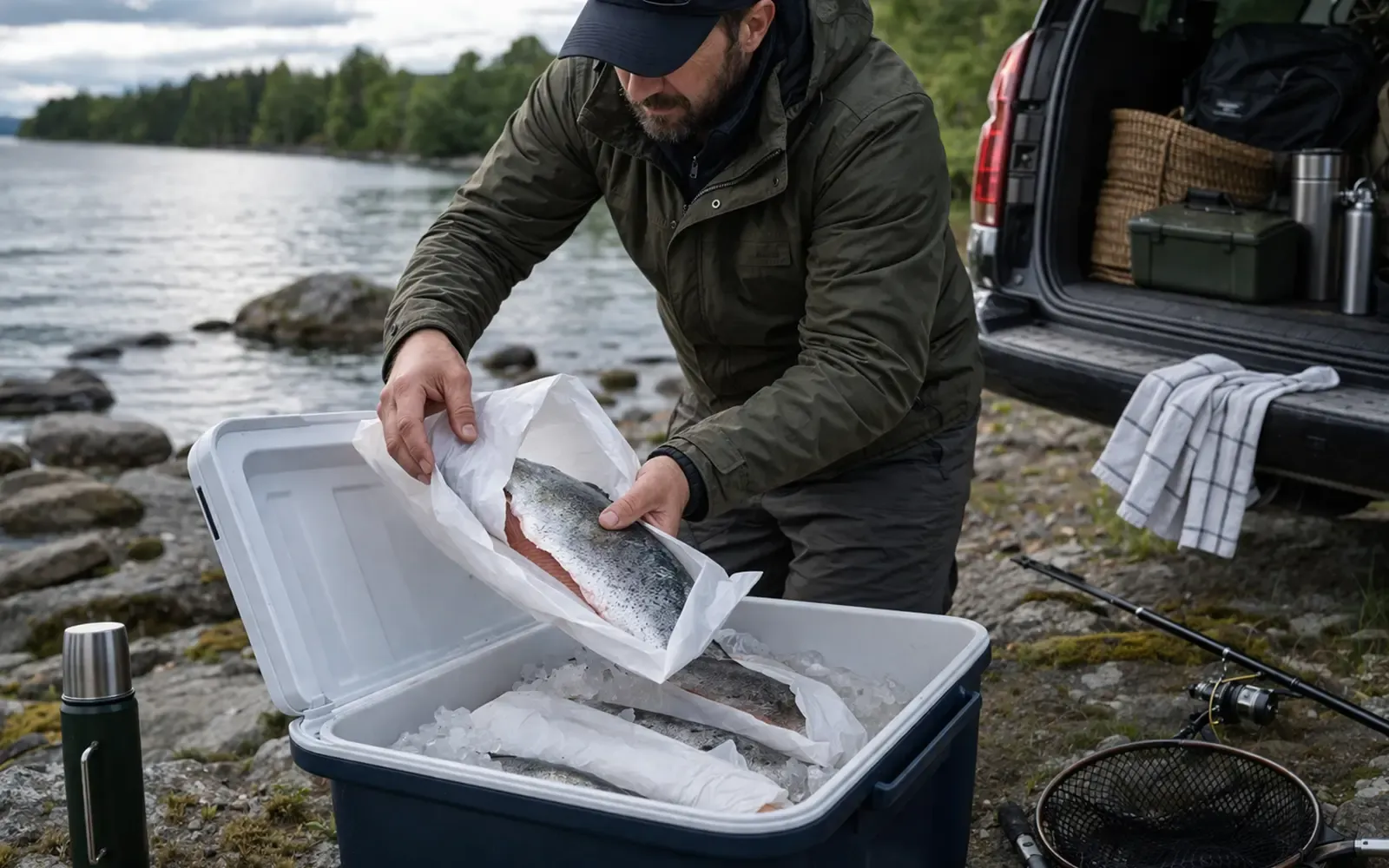 Illustrasjonsbilde for artikkel om Fisketransport regler: hva kan du ta med hjem fra fisketuren?